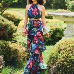 Floral Fantasy Yaura Halter Skirt Set – Boldly Feminine Garden Glam